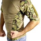 Тактическая футболка с коротким рукавом Lesko A424 Camouflage XL потоотводящая армейская камуфляжная (F_4253-12427) - изображение 2