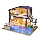 3D Румбокс кукольный дом DIY Cute Room A-066-A Вилла с бассейном детский конструктор