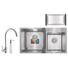 Набор Mixxus SET-7843D-220x1.0 мойка/смеситель/диспенсер (MX0583)
