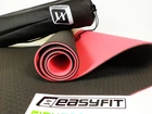 Коврик для йоги TPE+TC EasyFit Eco Friendly 6 мм черный с красным SCT-TPE-BR (спортивный каремат, йогамат для фитнеса, пилатеса)
