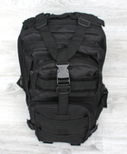 Тактичний рюкзак чоловічий 50410 чорного кольору 41 см х 23 см х 22 см - зображення 5