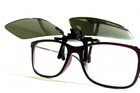 Поляризационная накладка на очки RockBros зелёная большая - изображение 3