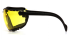 Очки балистические защитные с уплотнителем Pyramex модель V2G (amber) Anti-Fog, желтые - изображение 3