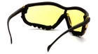 Очки балистические защитные с уплотнителем Pyramex модель V2G (amber) Anti-Fog, желтые - изображение 4