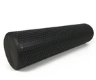Масажний ролик EasyFit Foam Roller 60 см чорний (легкий м'який ролер, валик, циліндр для МФР та йоги, масажер для спини, ніг, рук, шиї) EFFM60-BK