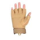 Тактичні рукавички Lesko E301 Sand Khaki XL безпалі для військовослужбовців мілітарі - зображення 2