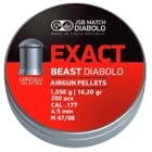 Кулі пневм JSB Diabolo Exact Beast Кал 4.52 мм Вага 1.05 г 200 шт/уп 14530571 - зображення 1