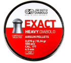 Кулі пневматичні JSB Diabolo Exact Heavy Кал. 4.52 мм Вес - 0.67 г 500 шт/уп 14530523 - зображення 1