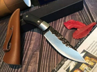 Охотничий нож нескладной ручная робота Стальной Ручной работы Для кемпинга С чехлом MAD BULL B09 - зображення 4
