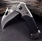 Складной нож для охоты туризма рыбалки керамбит Browning X76 Черный - изображение 1