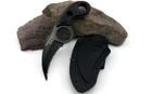 Охотничий нож керамбит нескладной для кемпинга рыбалки Smith & Wesson SWHRT2 Черный - зображення 5