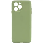 Силиконовый чехол Candy Full Camera для Apple iPhone 11 Pro Max (6.5") Фисташковый Без бренда