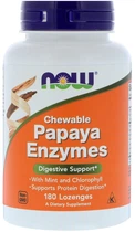 Натуральна добавка Now Foods Papaya Enzyme Льодяники