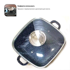 Кастрюля квадратная с крышкой со стекла алюминивая кастрюля с мраморным ...