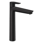 Кран для раковины с высоким изливом HANSGROHE TALIS E черный латунь с донным клапаном 71716670
