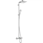 Душова система із термостатом HANSGROHE Crometta Е із верхнім душем та виливом латунь хром 27298000
