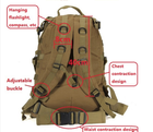 Рюкзак Тактичний Універсальний Tactical Backpack 40 Sand 40 літрів 39 см x 25 см x 50 см - зображення 3