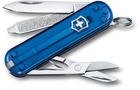 Складной нож Victorinox CLASSIC SD Colors Deep Ocean 58мм/1сл/7функ/син.прозр /ножн Vx06223.T2G