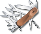 Складной нож Victorinox EVOWOOD S557 85мм/5сл/19функ/орех /lock/штоп/ножн/плоск/гаечн Vx25221.S63 - зображення 1