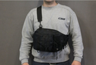 Тактичний Рюкзак Сумка Molle M-02 Black на 7 літрів через плече - зображення 7