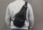 Тактичний Рюкзак Сумка Molle M-02 Black на 7 літрів через плече - зображення 9