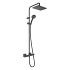Душевая система с термостатом Hansgrohe Vernis Blend Showerpipe Reno 230 26286670 черная матовая