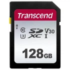 Карта памяти SD 128Gb Transcend class 10 UHS-I U3 V30 (TS128GSDC300S)