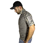 Тактическая футболка с коротким рукавом Lesko A416 Camouflage ACU XXL мужская на змейке камуфляжная (SKU_4251-12416) - изображение 4