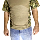 Тактическая футболка с коротким рукавом Lesko A424 Camouflage XL потоотводящая армейская камуфляжная (SKU_4253-12427) - изображение 6