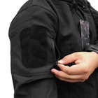Тактическая куртка Soft Shell Lesko A001 Black L ветровка для мужчин с карманами водонепроницаемая (SKU_4255-12392) - изображение 3