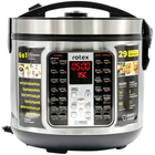 Мультиварка 6 в 1 Rotex RMC401-B Smart Cooking 29 программ 900 Вт 5 л мультиповар таймер двойное антипригарное серебристая/черная книга рецептов