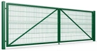 Ворота распашные Техна LX 2030х8000 мм из сетки D=5 мм рама 60х40 мм (RAL6005 VTP-19) - изображение 1