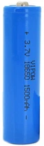 Акумулятор Vipow 18650 Li-Ion ICR18650 TipTop, 1500 мАг, 3.7V 1 шт Blue (ICR18650-1500mAhTT)