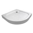 Поддон для душевой кабины ROZZY JENORI 90x90x15см полукруглый акриловый c сифоном белый 90RZ812