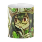 Кружка Моя геройская академия My Hero Academia Цую Асуи, Лягушки MHA 02.01 керамика, белого цвета 330мл.