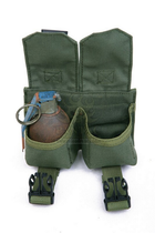 Гранатный подсумок двойной молле Pantac Molle Dual Fragment Grenade Pouch PH-C876, Cordura Ranger Green - изображение 2