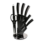 Набор ножей на подставке 8 предметов Berlinger Haus Black Silver Collection (BH-2565)