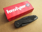 Нож KAI Kershaw Black Blur (Sandvik 14C28N, черное покрытие, подпружинен) - изображение 3
