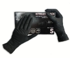 Чёрные нитриловые перчатки VitLUX Nitrilux 100 шт/уп S - изображение 1