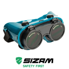 Очки защитные для сварщика с откидными линзами и непрямой вентиляцией 2780-01 Sizam Vulcan Vision синие 35023 - изображение 3
