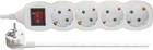 Мережевий подовжувач Emos P1425R 4 розеток 5 м 16А White