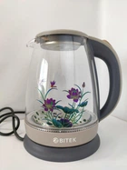 Электрочайник BITEK BT-3111 дисковый стеклянный с подсветкой 1,8 л 2400Вт Серый