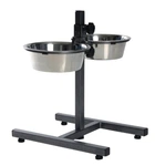 Стійка з мисками для собак Trixie 2 x 2,8 л / 24 см, h=50 см