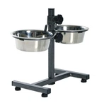 Стійка з мисками для собак Trixie 2 x 750 мл / 15 см, h = 27 см