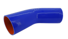 Патрубок угол 135° - D=85 толщина = 5 мм (150 мм х 150 мм) силикон синий
