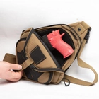 Тактична сумка-кобура для прихованого носіння Scout Tactical EDC crossbody ambidexter bag coyot/black - зображення 6