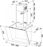 Витяжка Franke FPJ 915 V BK/DG/ 330.0573.295/наклонна/3 швидкості/90 см/918 м3.г/чорна (330.0573.295)