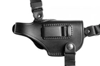 Подплечная поясная внутрибрючная кожаная кобура A-LINE для Glock черная (3КУ3) - изображение 5