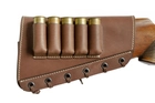 Патронташ на приклад для 5 патронів 12/16 калібр A-LINE коричневий (М6) - зображення 1