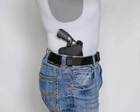Подплечная/поясная/внутрибрючная синтетическая кобура A-LINE для револьвера черная (6СУ1) - изображение 6